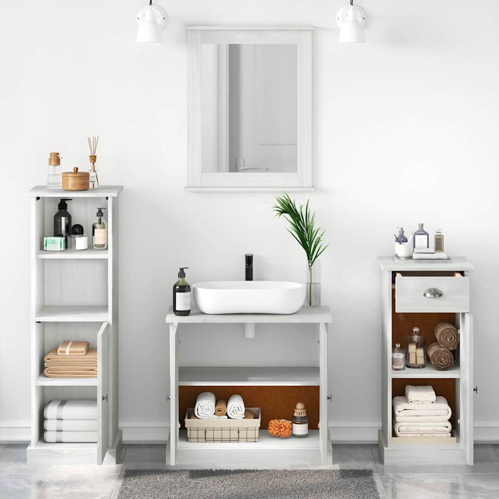 Set namještaja za kupaonicu s ladicama 4 pcs Antič White