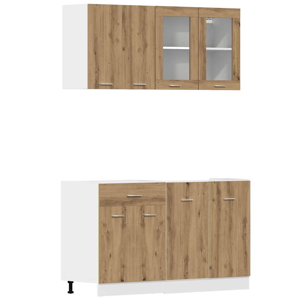 Set kuhinjskih ormarića od 4 dijela "Lyon" Artisan hrast, inženjersko drvo