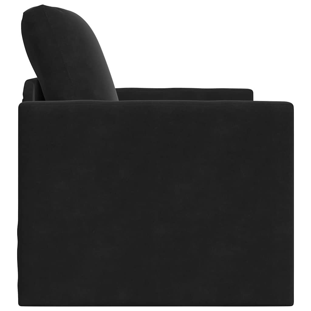 Krevet na razvlačenje Crna 74 x 77 x 81 cm Baršun