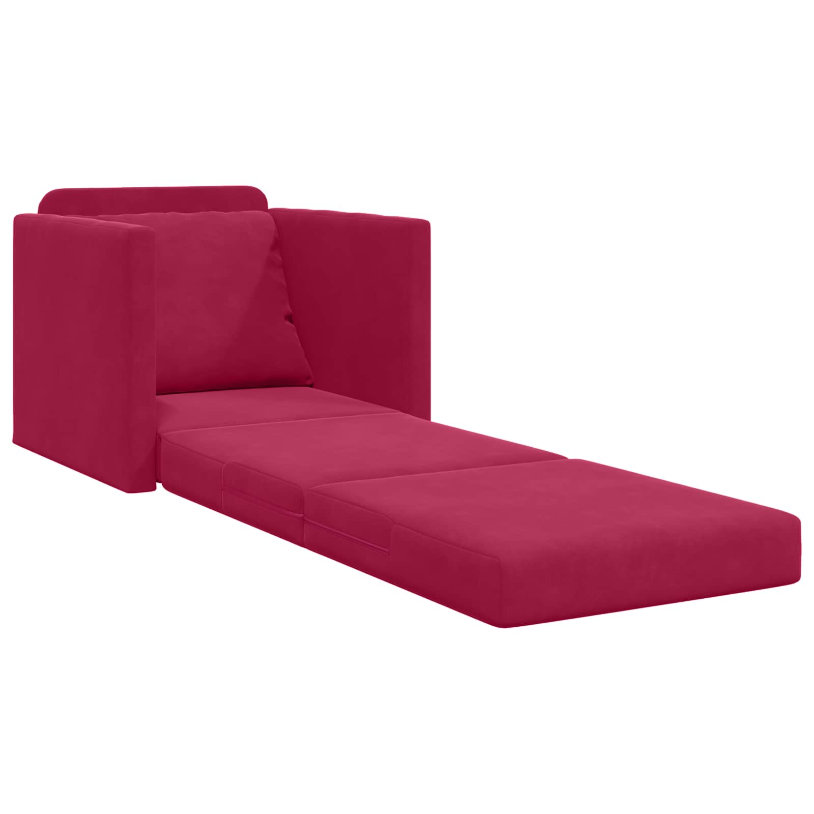 Krevet na razvlačenje Vinska crvena 74 x 77 x 81 cm Baršun