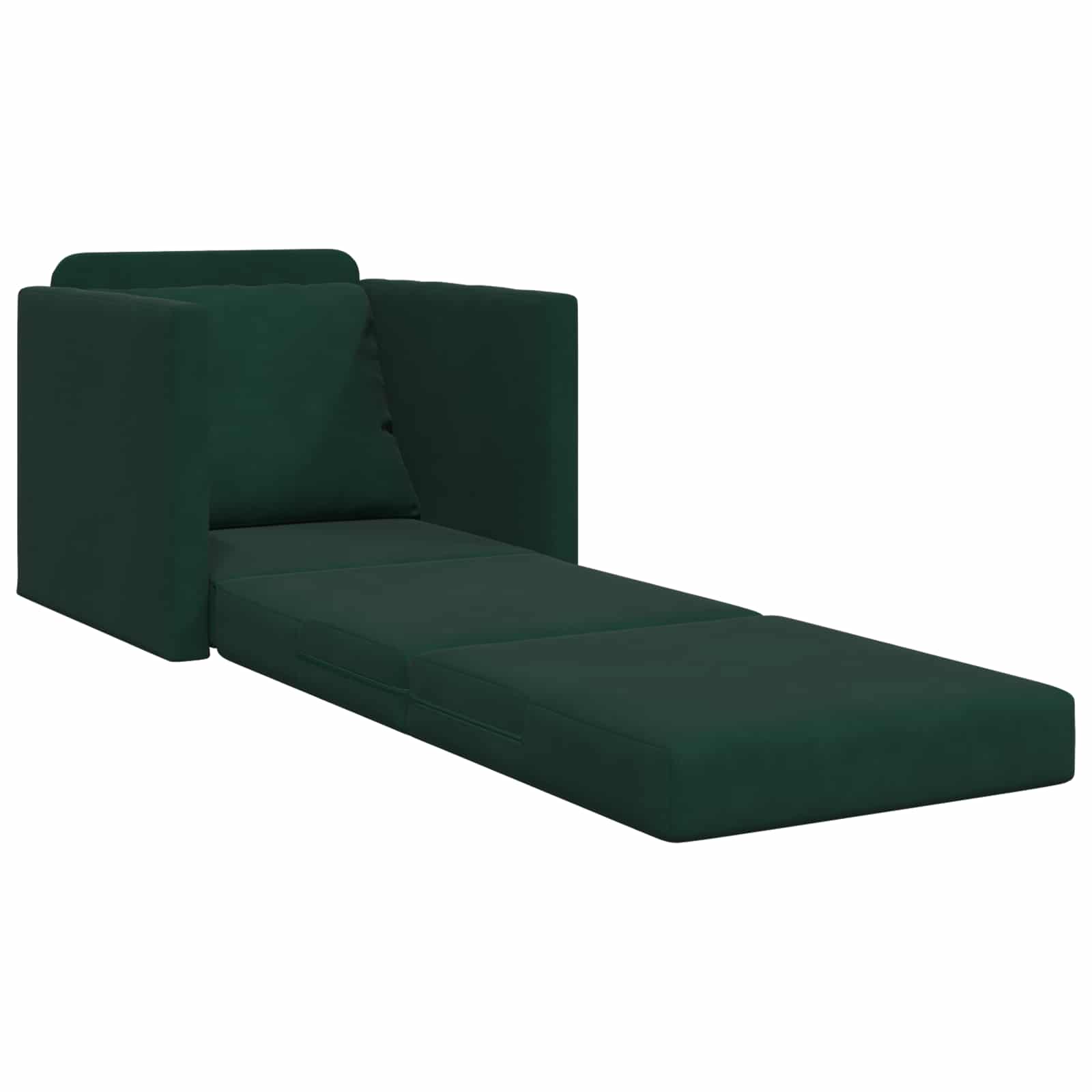 Krevet na razvlačenje Tamnozelena 74 x 77 x 81 cm Baršun