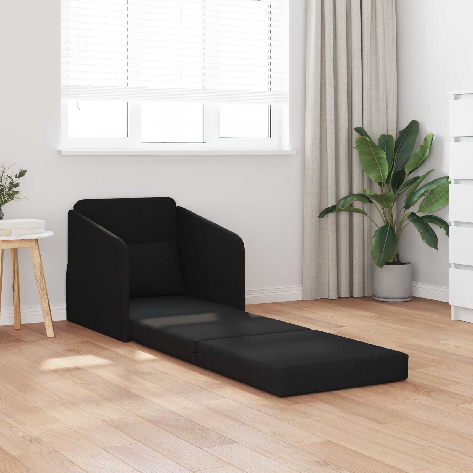 Krevet na razvlačenje Crna 65 x 80 x 83 cm tkanina
