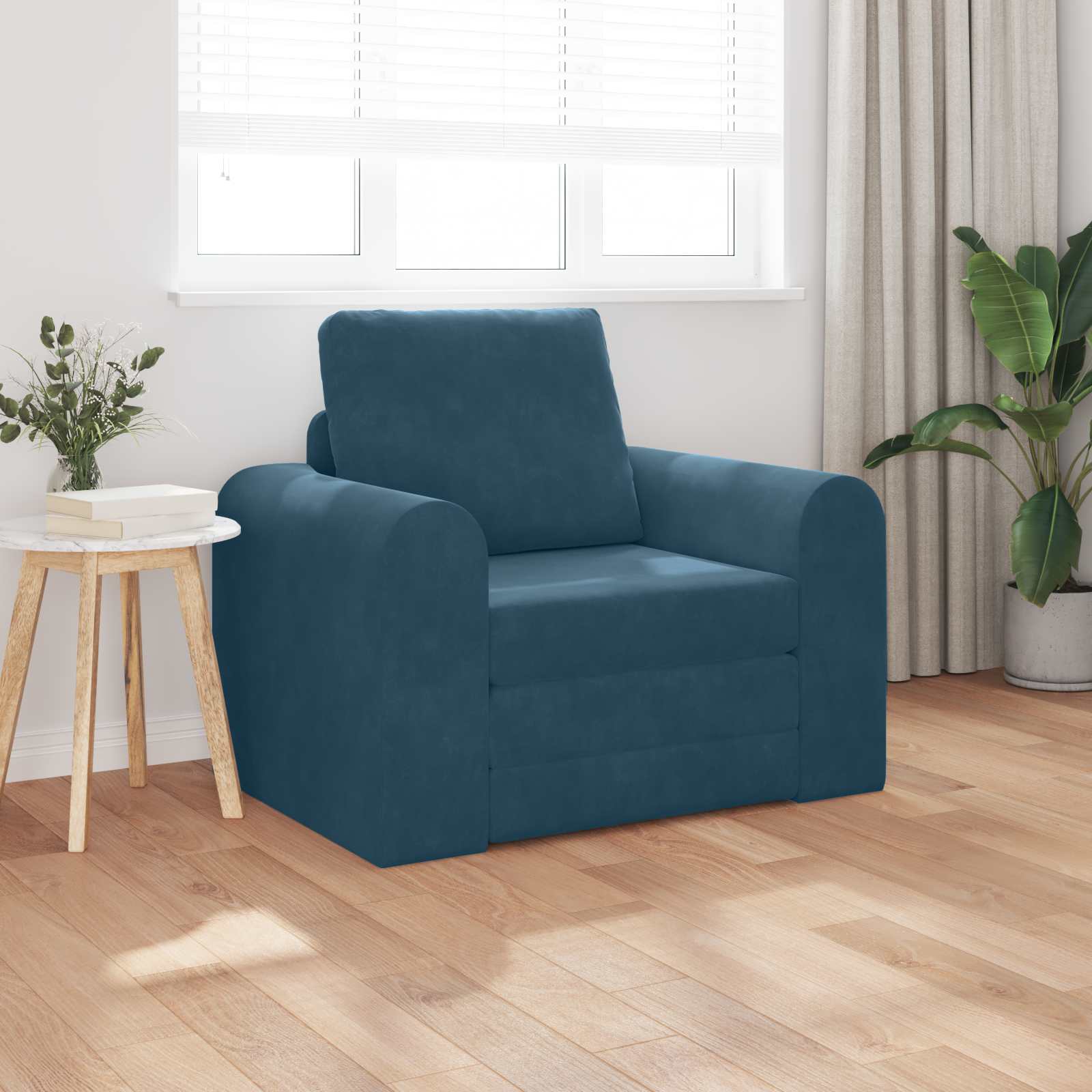 Krevet na razvlačenje Plava 98 x 71 x 83 cm Baršun