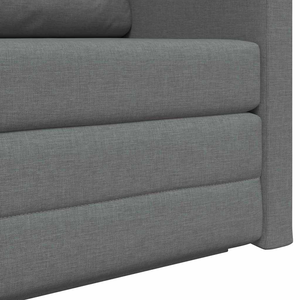 Krevet na razvlačenje 110cm Tamno siva tkanina