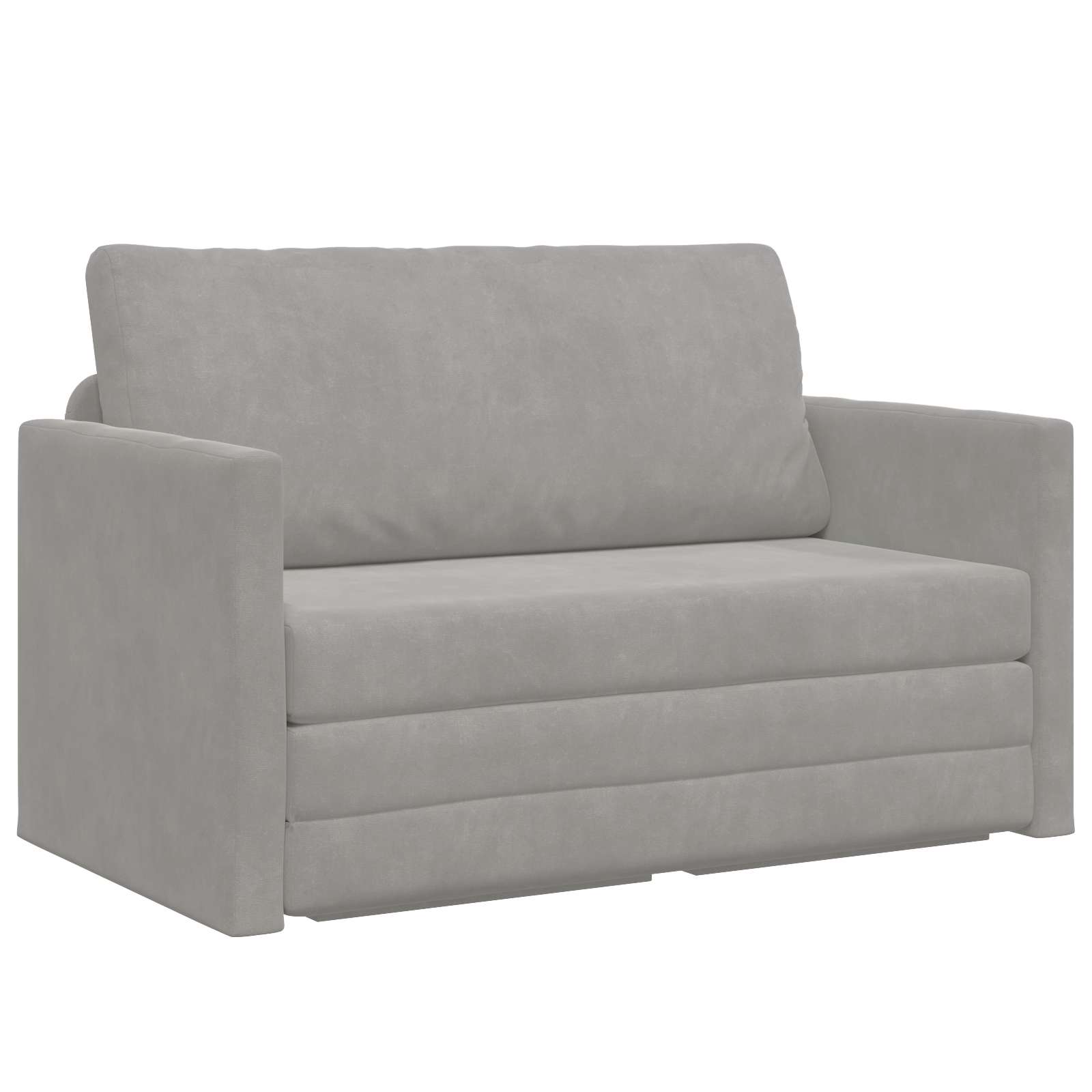 Krevet na razvlačenje Svijetlo siva 124 x 71 x 78 cm Baršun