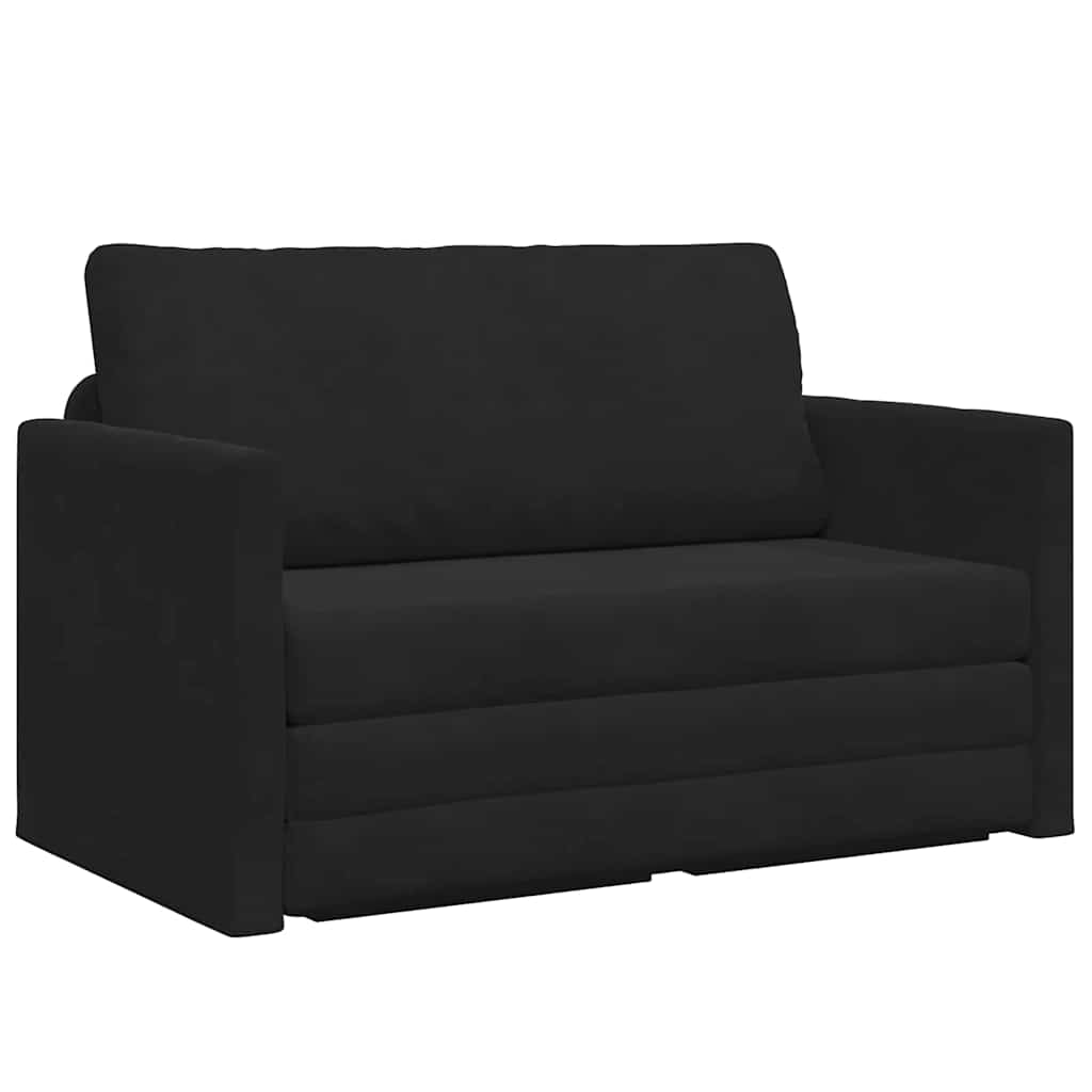 Krevet na razvlačenje Crna 124 x 71 x 78 cm Baršun