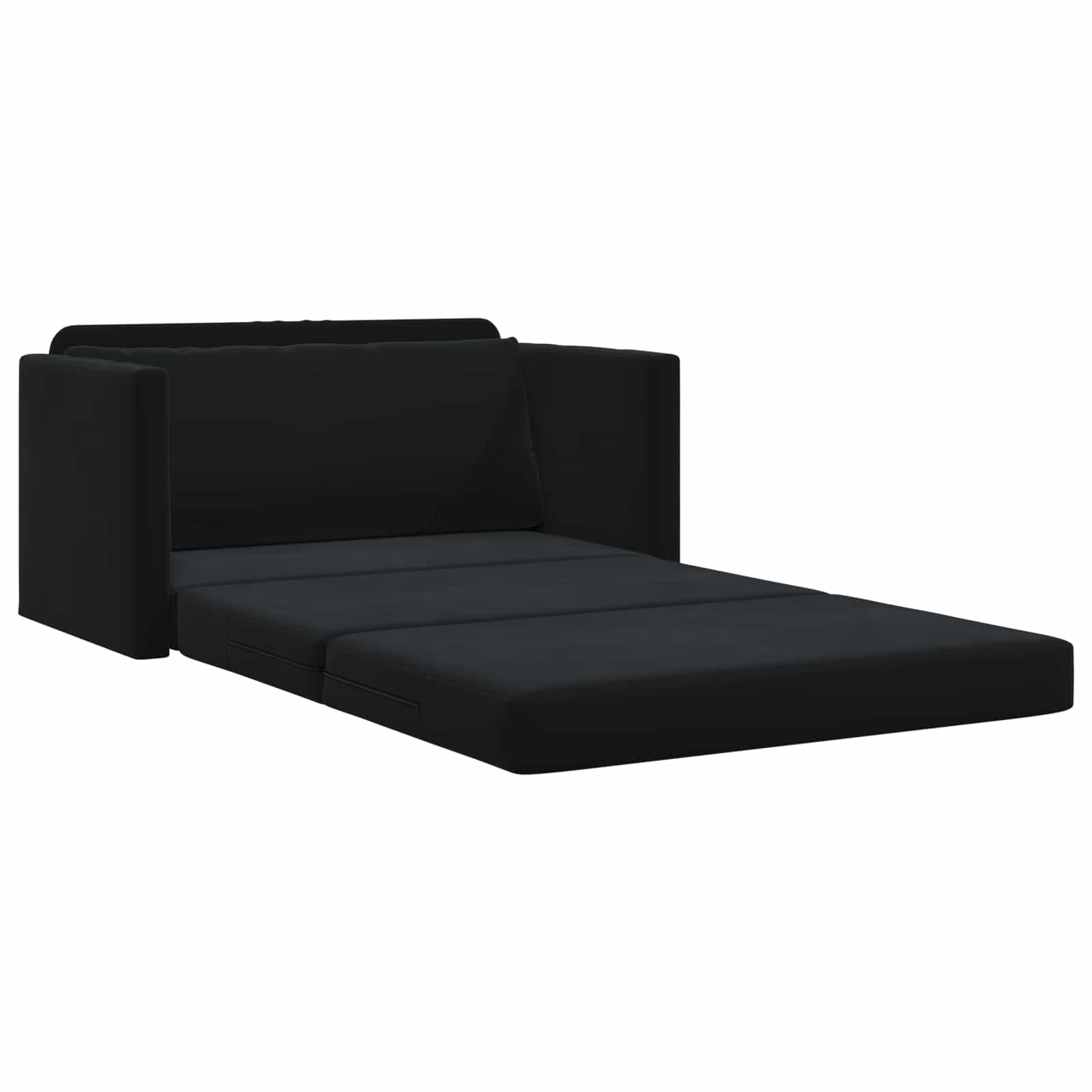Krevet na razvlačenje Crna 124 x 71 x 78 cm Baršun