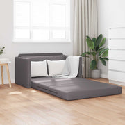Krevet na razvlačenje Siva 124 x 71 x 78 cm Umjetna koža