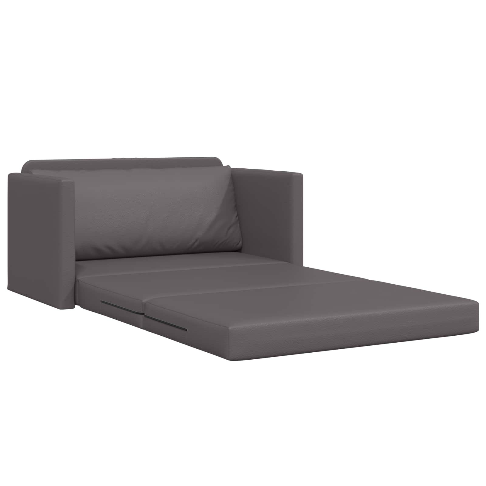 Krevet na razvlačenje Siva 124 x 71 x 78 cm Umjetna koža