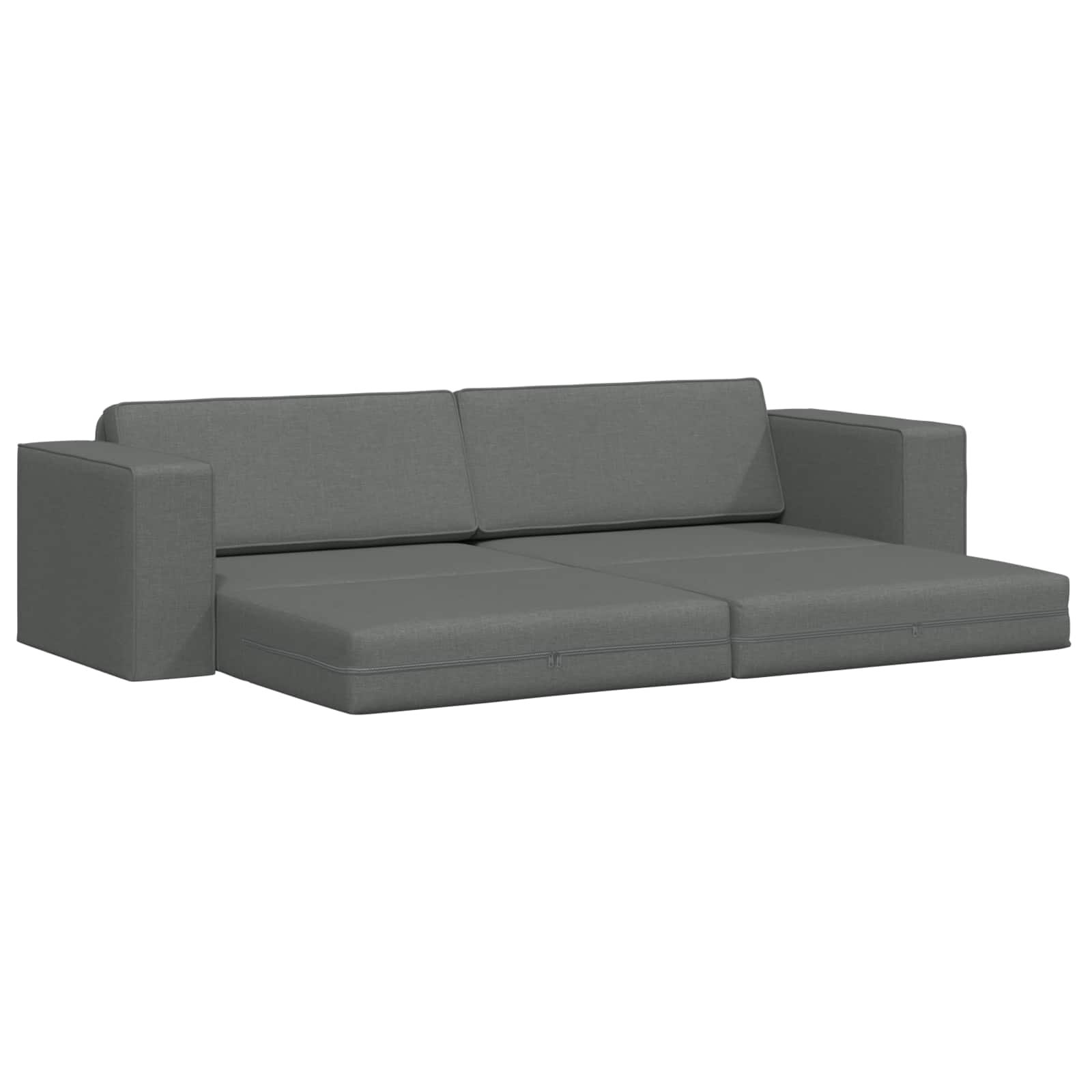 Krevet na razvlačenje Tamno siva 245 x 78 x 77 cm tkanina