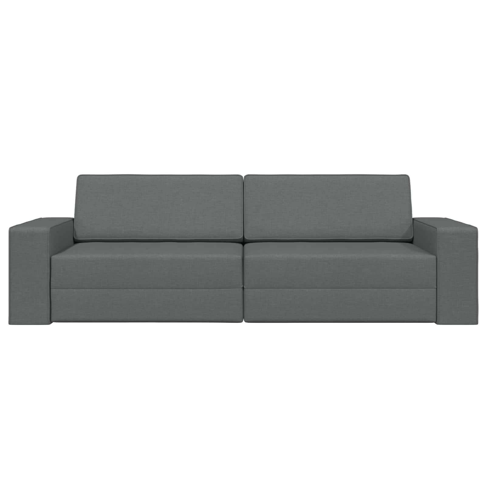 Krevet na razvlačenje Tamno siva 245 x 78 x 77 cm tkanina
