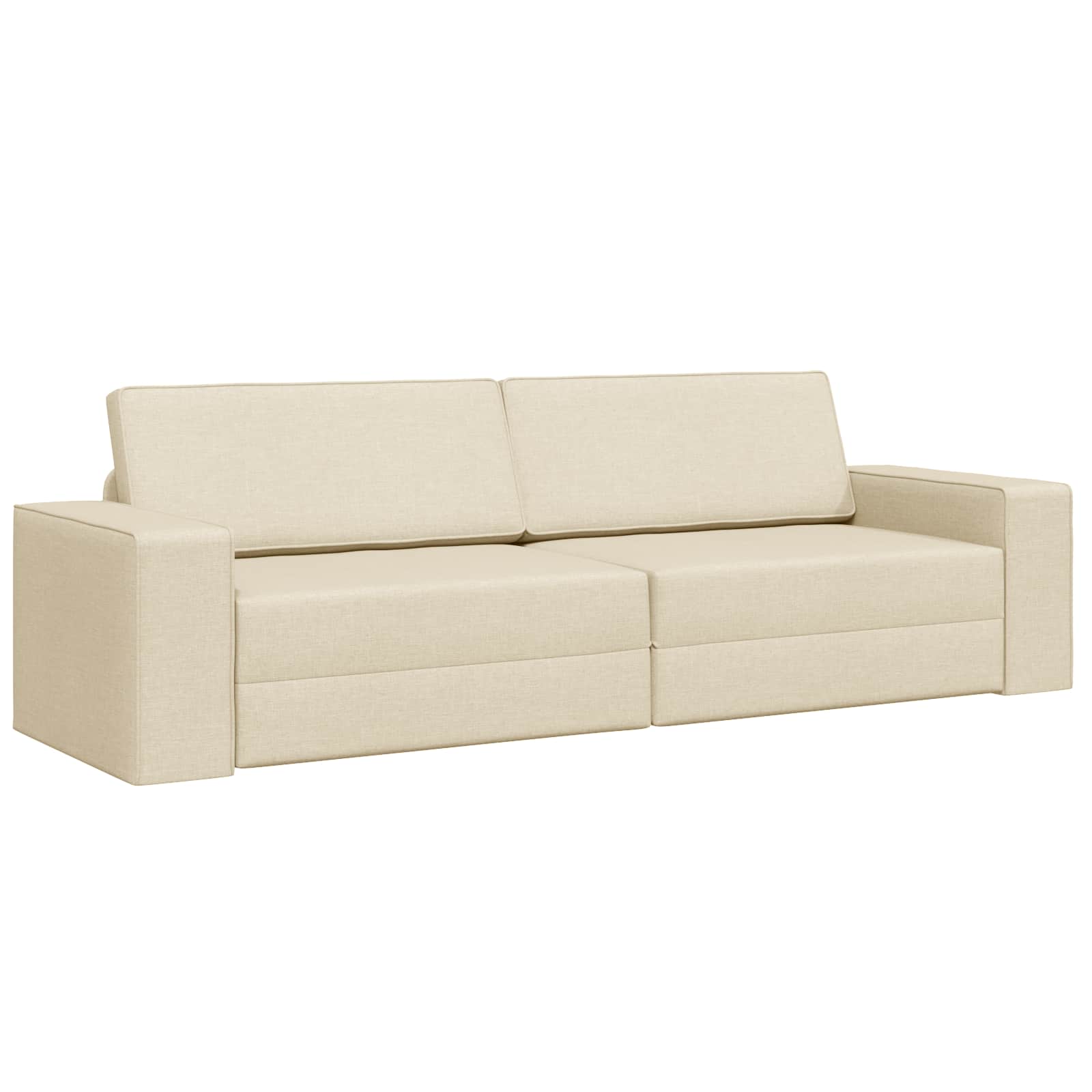 Krevet na razvlačenje Krema 245 x 78 x 77 cm tkanina