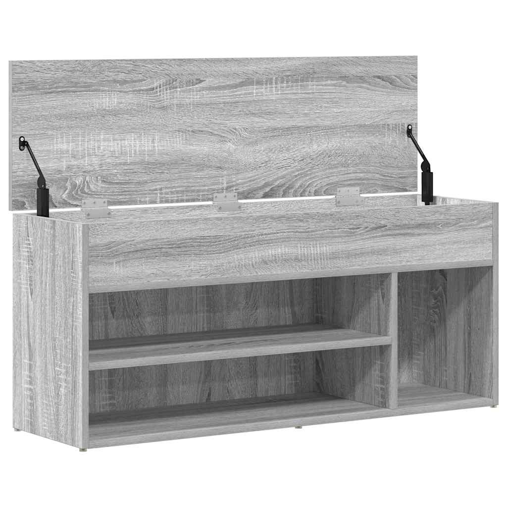 Klupa za cipele boja hrasta 102x30,5x45 cm konstruirano drvo