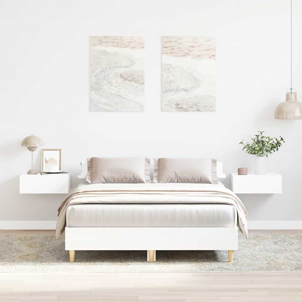 Okvir kreveta bez madraca bijeli 120x190 cm konstruirano drvo