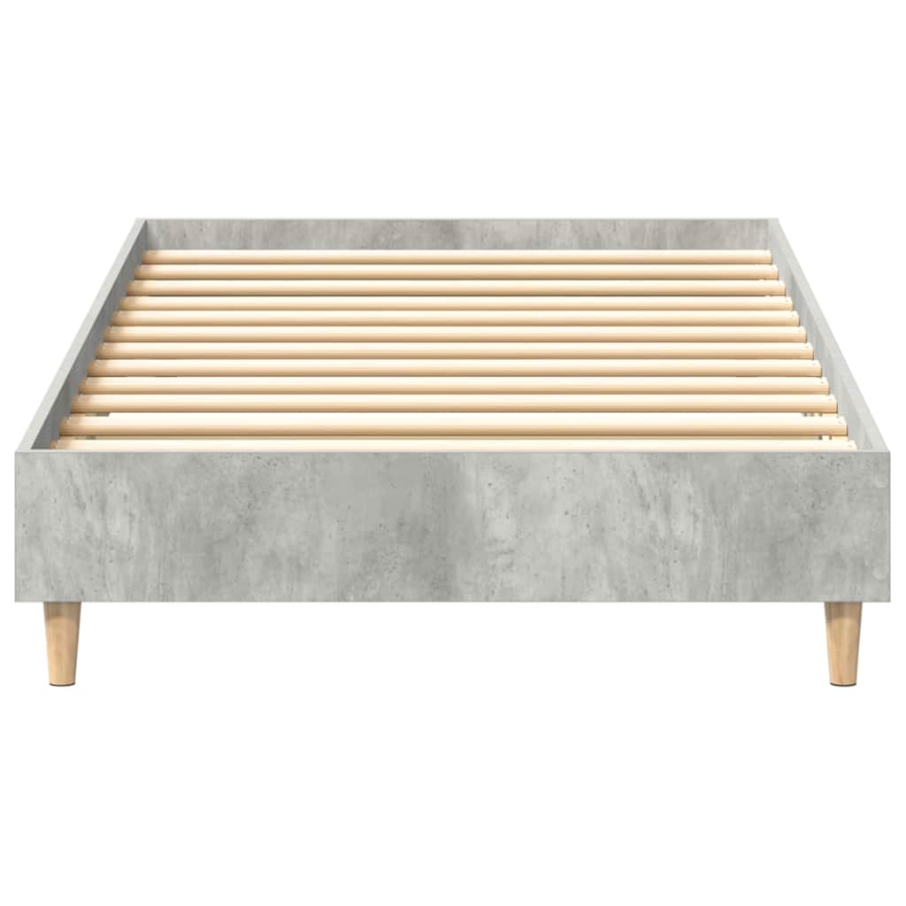 Okvir kreveta bez madraca beton siva 75x190cm konstruirano drvo