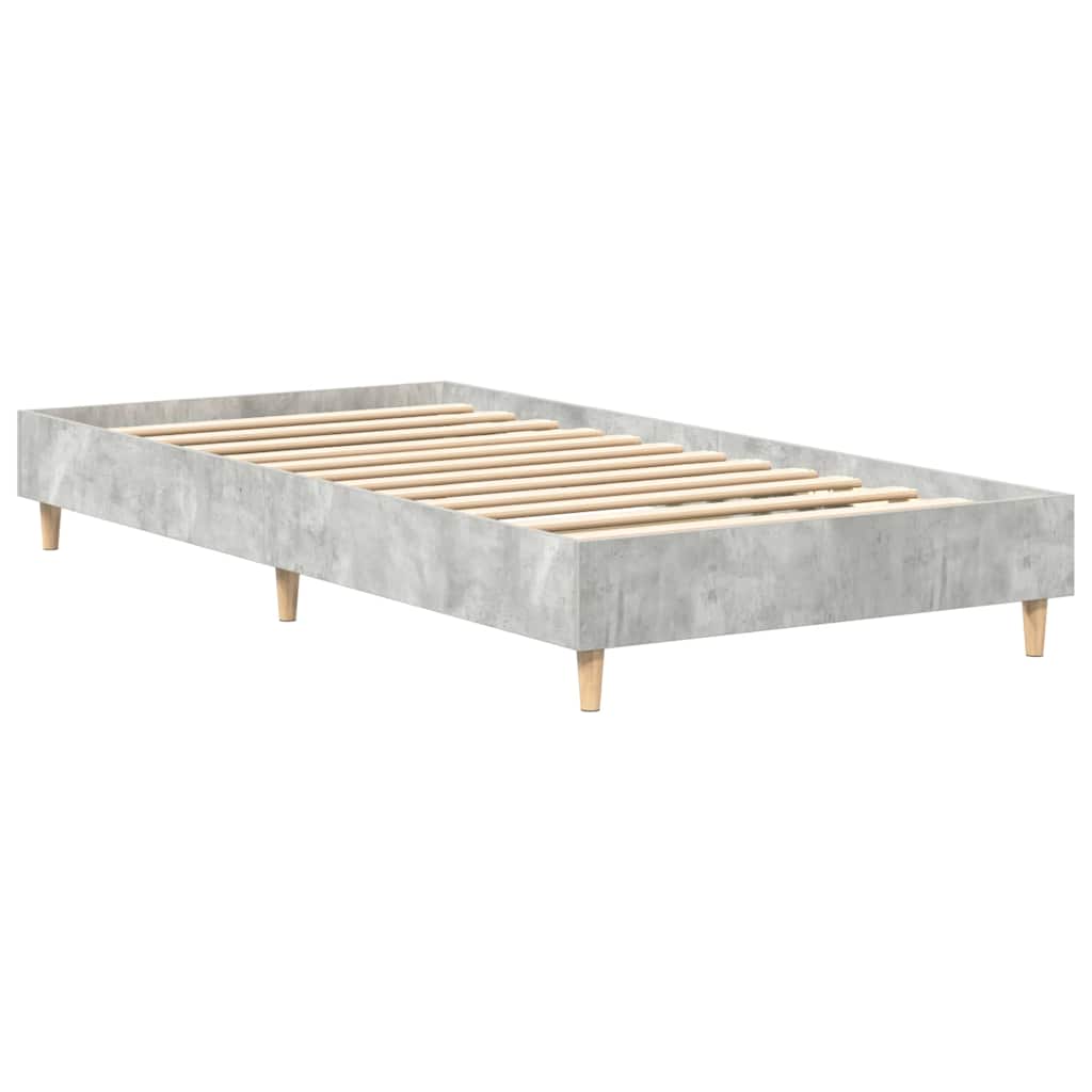 Okvir kreveta bez madraca beton siva 75x190cm konstruirano drvo