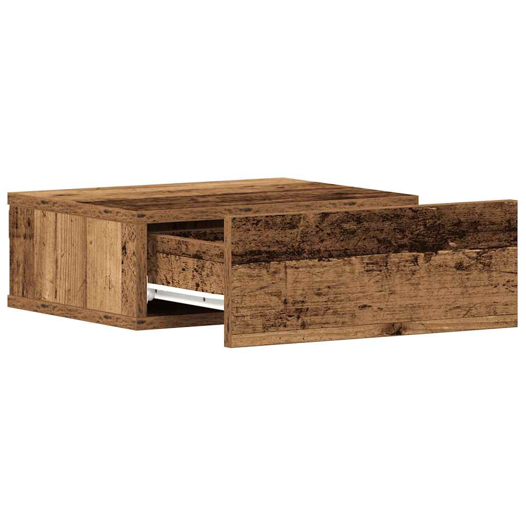 Plutajući noćni ormarići 2 kom staro drvo 40x32x15 cm