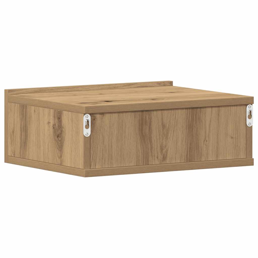 Plutajući noćni ormarić Artisan hrast 40x32x15 cm izrađeno drvo