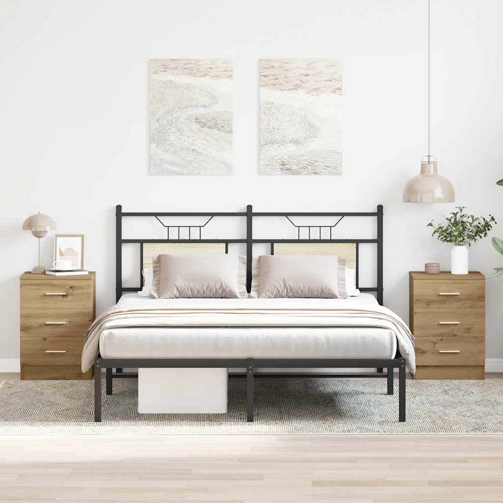 Noćni ormarići 2 kom Artisan hrast 38x35x55 cm izrađeno drvo