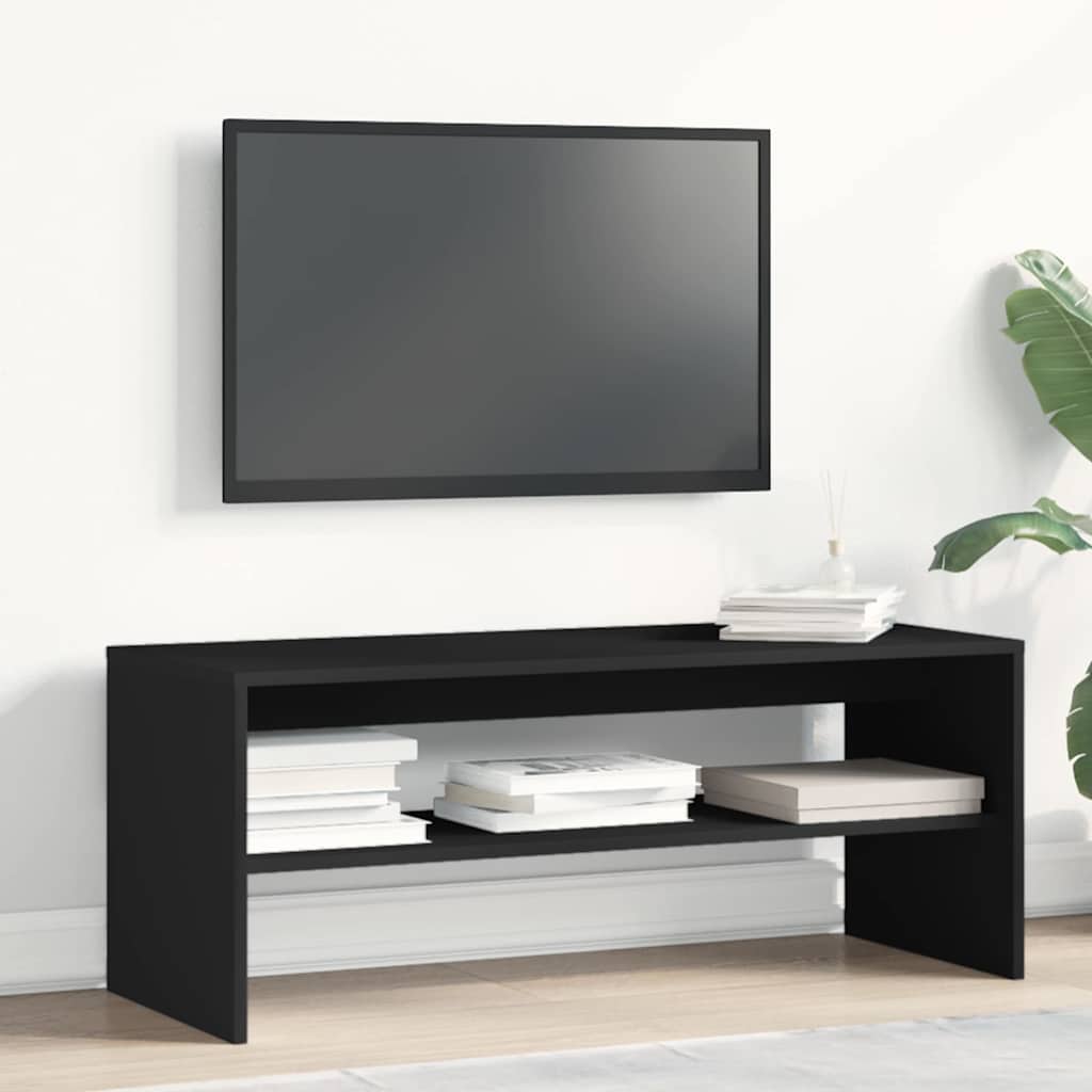 TV ormarić od iverice crni 100 x 40 x 40 cm