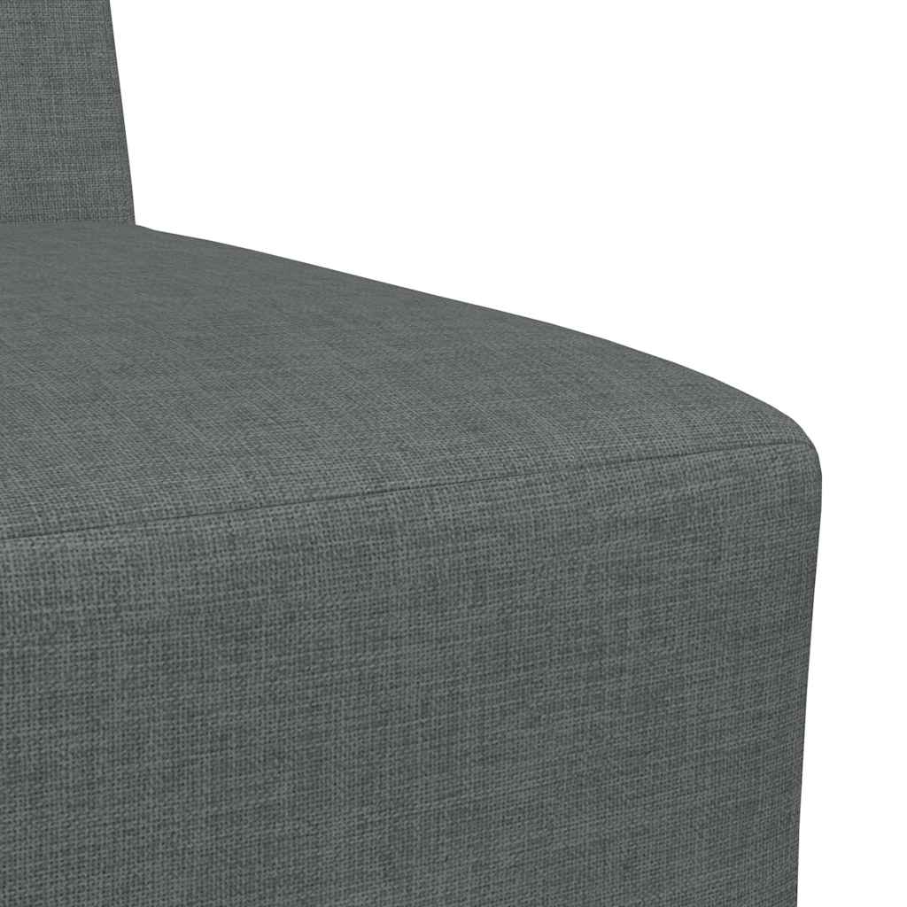 Modularna sofa bez naslona za ruke tamno siva 55 cm tkanina