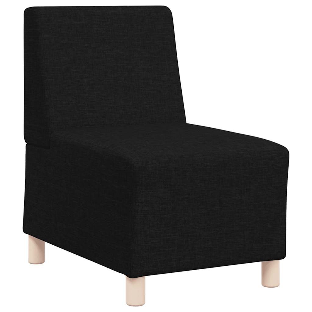 Modularna sofa bez naslona za ruke crna 55 cm tkanina