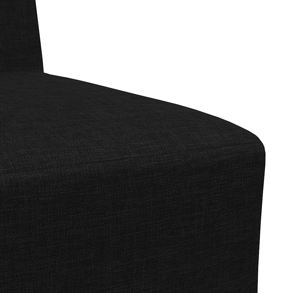 Modularna sofa bez naslona za ruke crna 55 cm tkanina