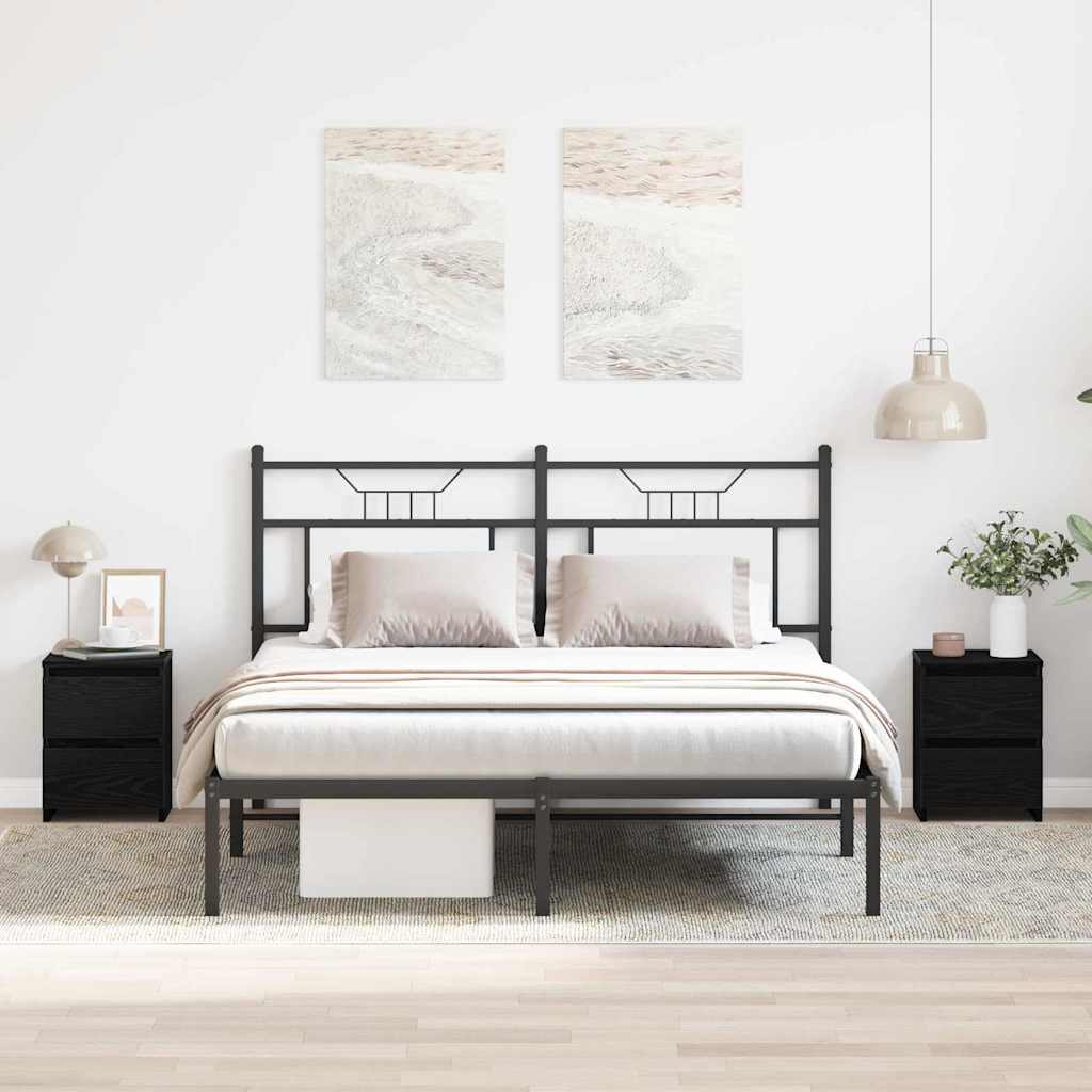 Noćni ormar 2 pcs Crni hrast 30 x 30 x 40 cm Konstruirano drvo
