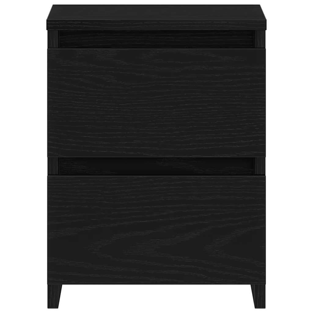 Noćni ormar 2 pcs Crni hrast 30 x 30 x 40 cm Konstruirano drvo