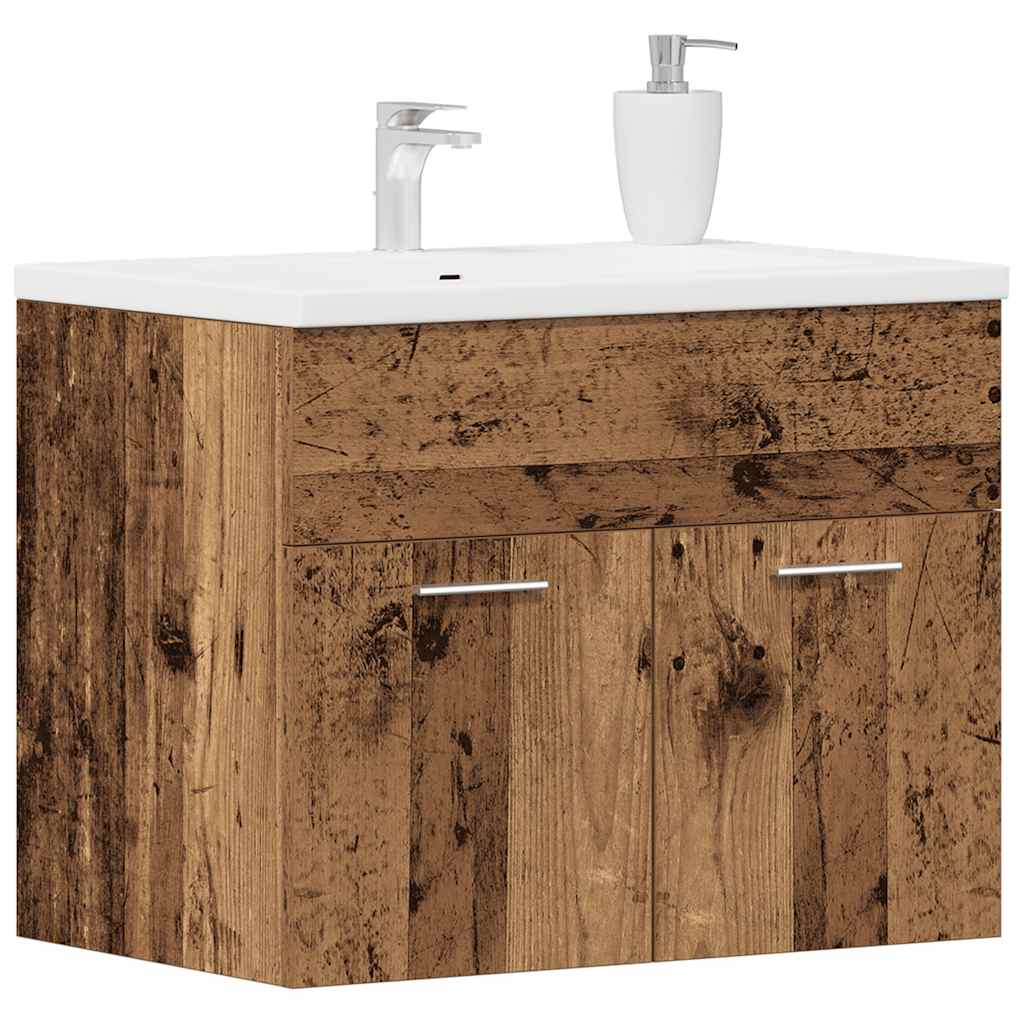 Ormarić za umivaonik u kupaonici, staro drvo, 60 x 38,5 x 46 cm, inženjerski drvo