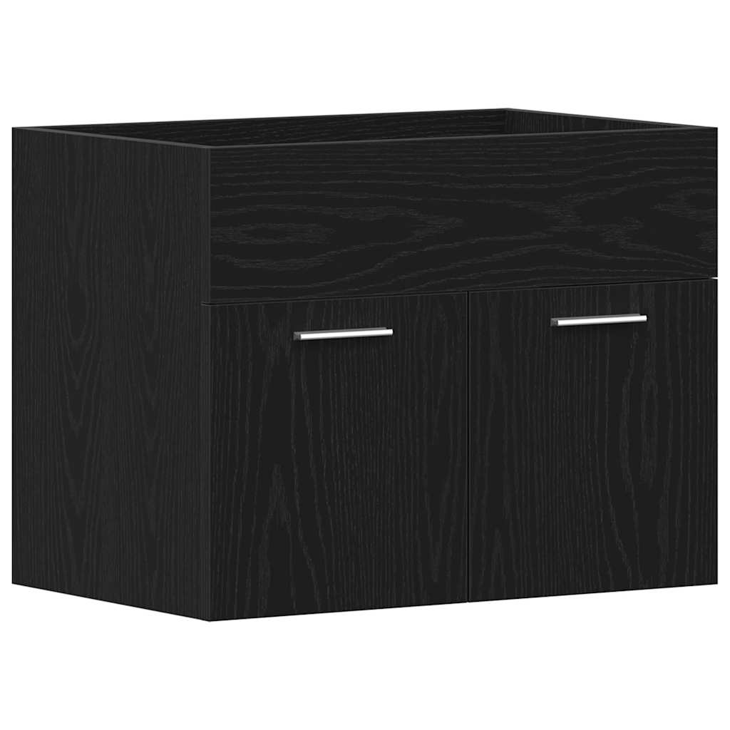 Ormarić za umivaonik u kupaonici crni hrast 60x38,5x46 cm inženjerski drvo