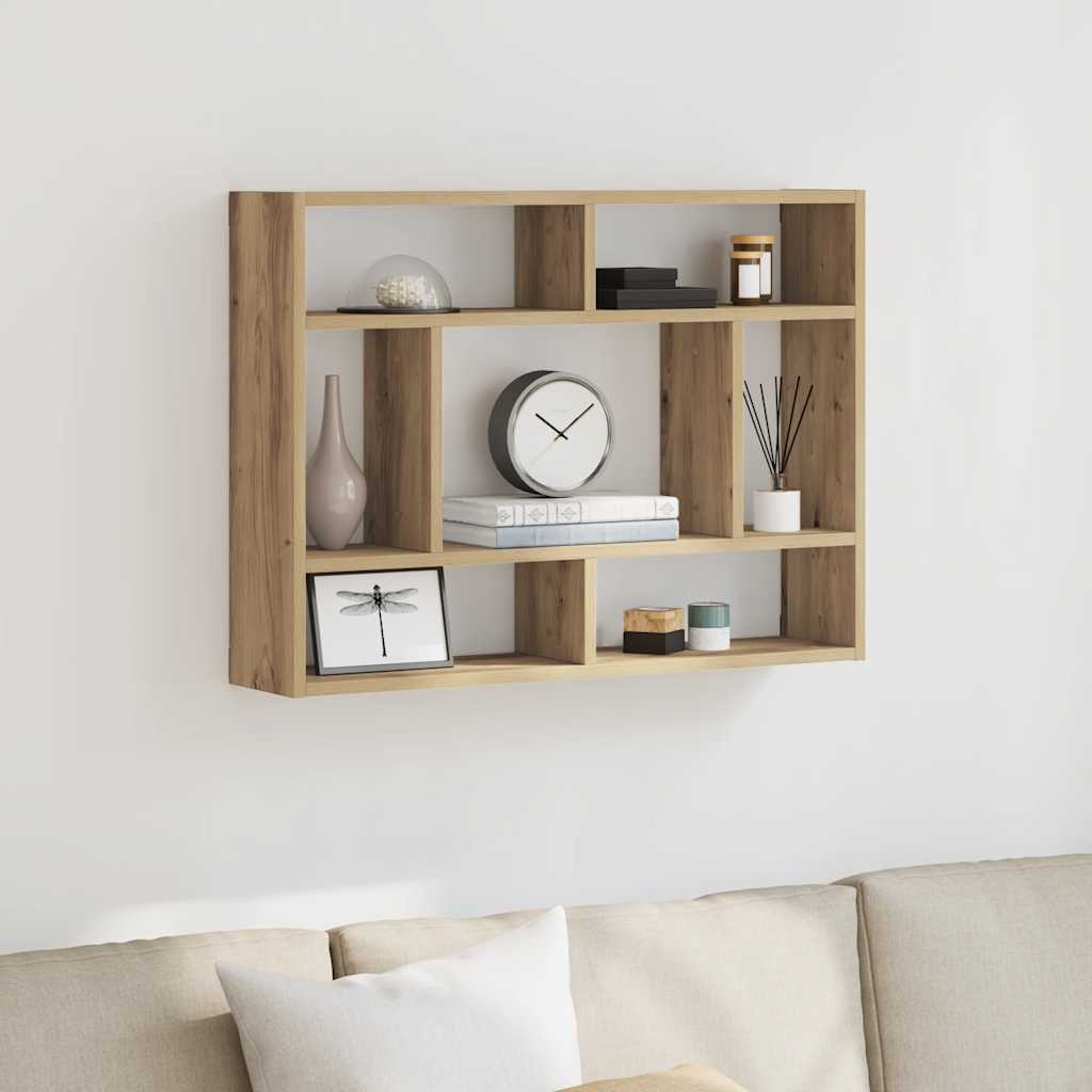 Zidna polica Artisan hrast 75x16x55 cm Konstruirano drvo
