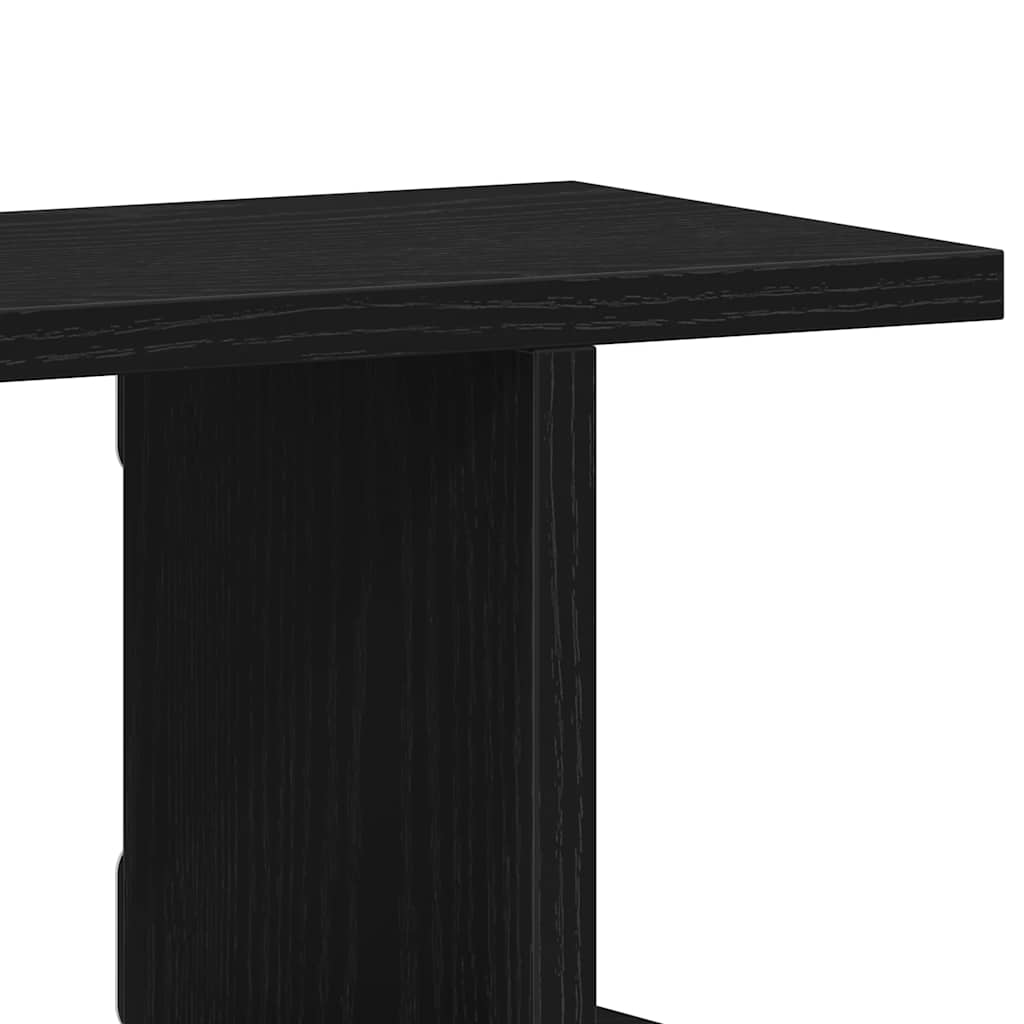 Zidne police 2 kom crni hrast 90x18x20 cm drveni