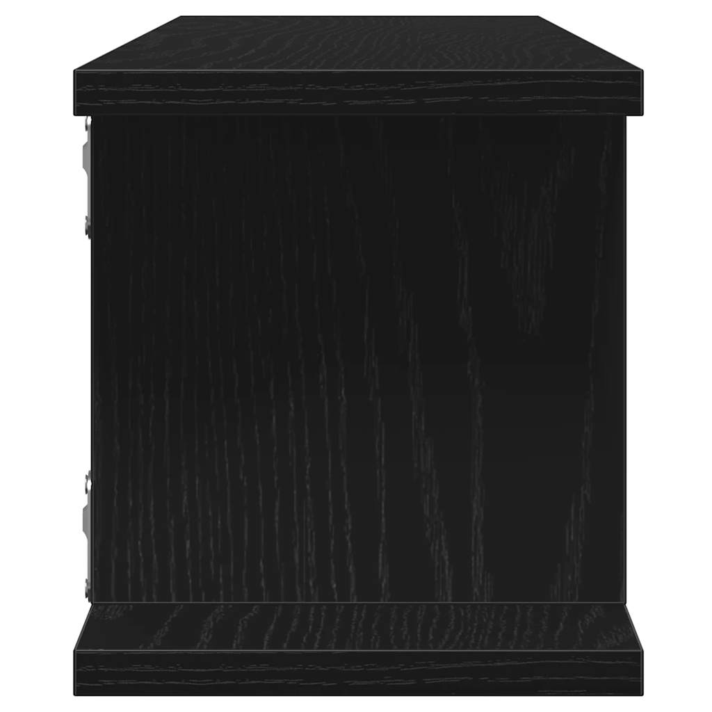 Zidne police 2 kom. Crni hrast 105x18x20 cm Konstruirano drvo
