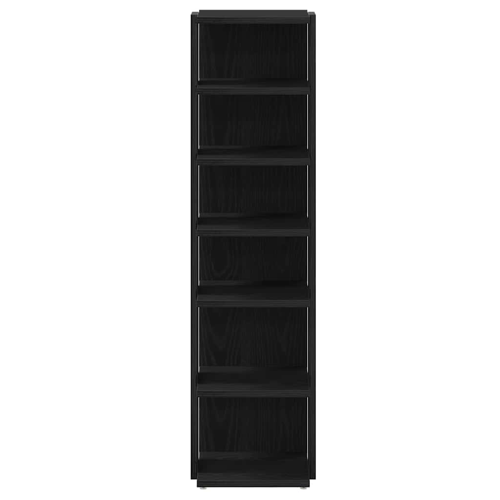 Ormarić za cipele crni hrast 25x27x102 cm inženjerski drvo