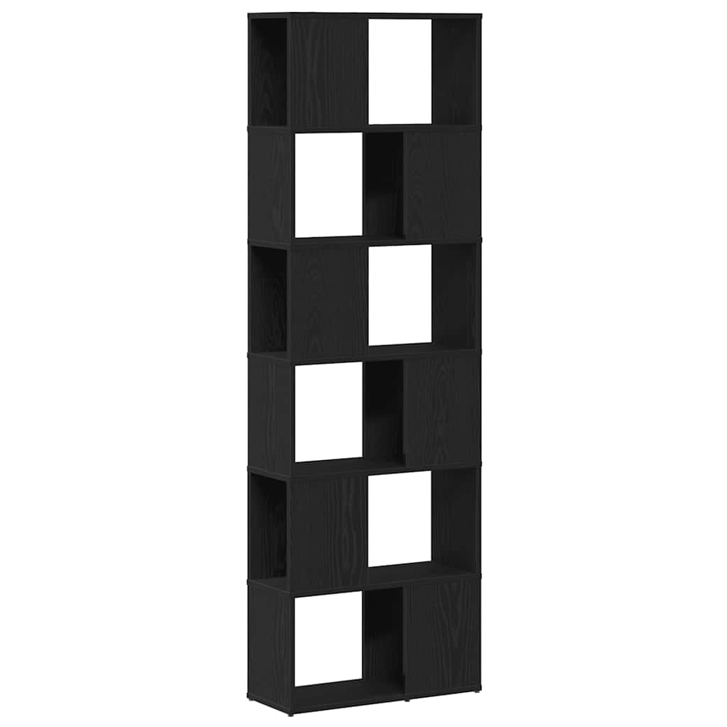Ormar za knjige/Pregrada za sobu crni hrast 60x24x186 cm