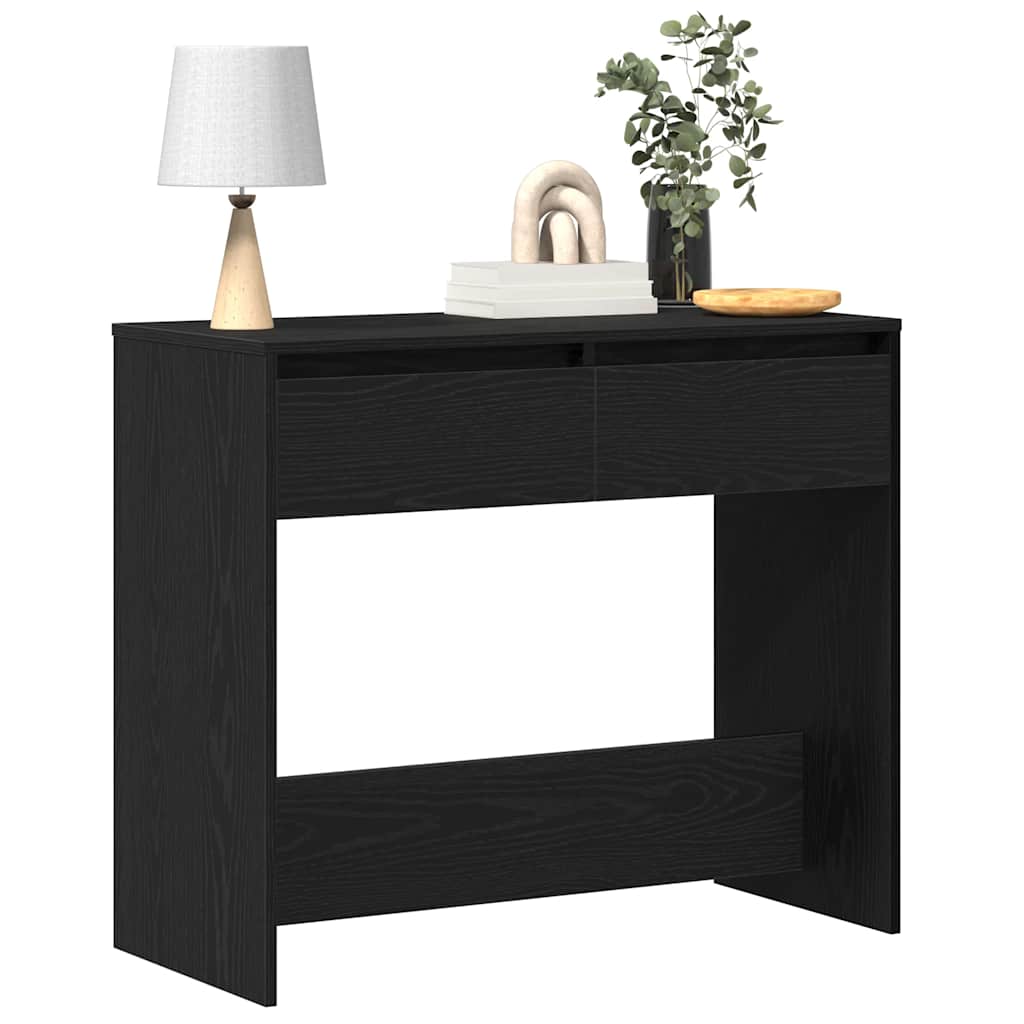 Konzolni stolić crni hrast 89x41x76,5 cm Konstruirano drvo