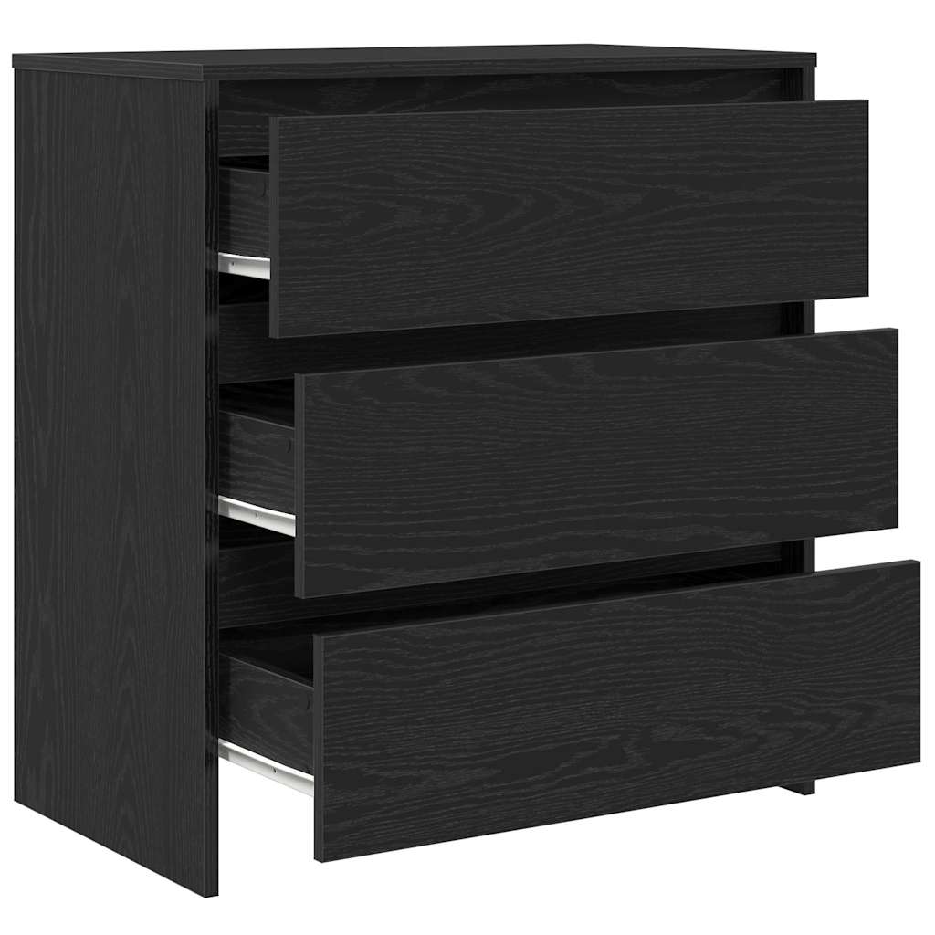 Komoda crni hrast 70x41x75 cm Inženirsko drvo