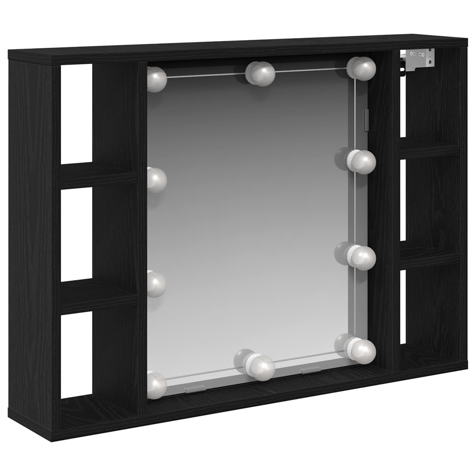 Ogledalo ormar Crni hrast 76 x 15 x 55 cm Konstruirano drvo