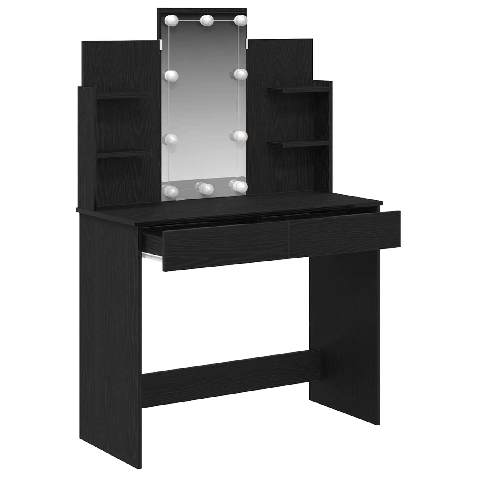 Toaletni stol Crni hrast 96 x 39 x 142 cm Konstruirano drvo