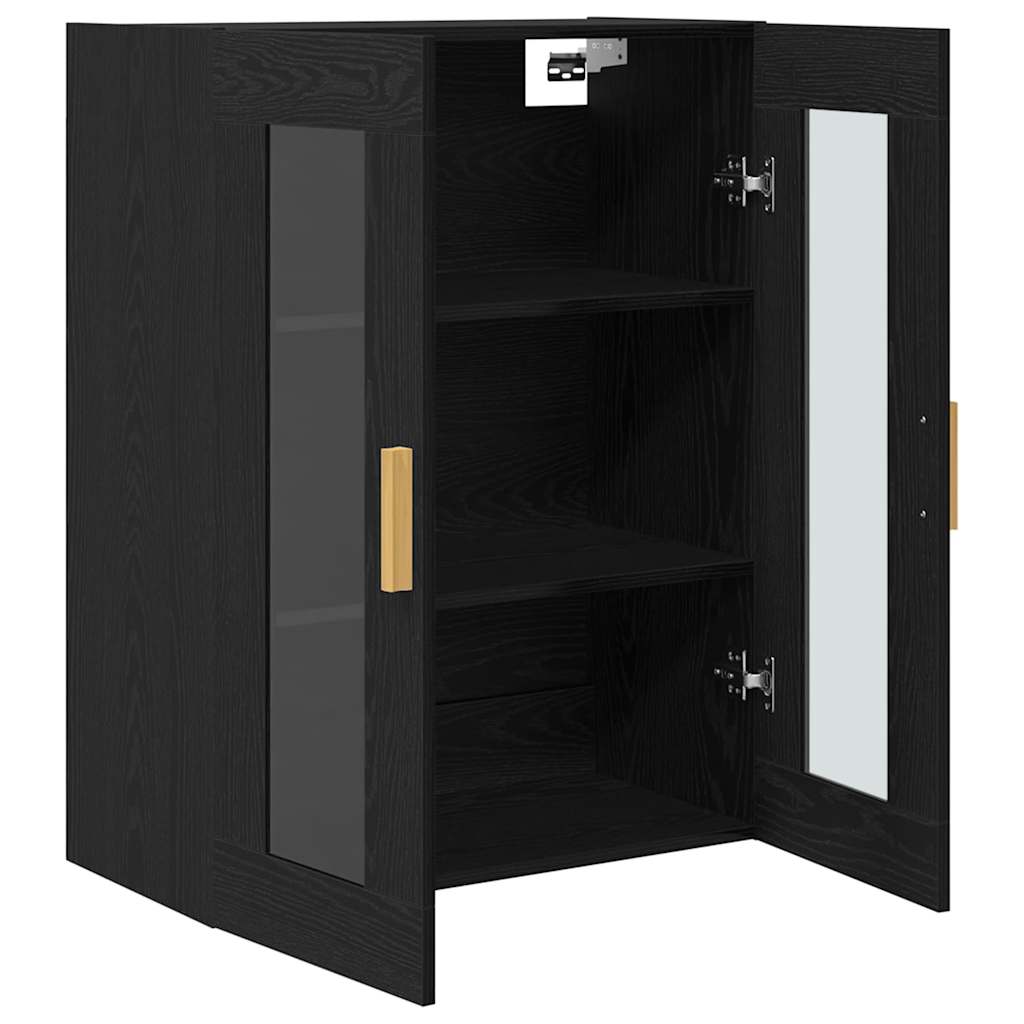 Ormar za Zid Crni hrast 69,5 x 34 x 90 cm Konstruirano drvo
