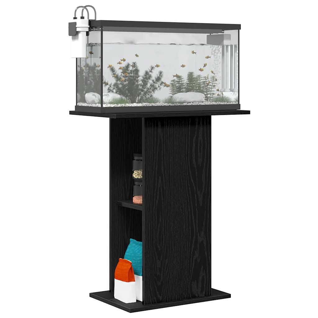 Stalak za akvarij crni hrast 60,5 x 36 x 72,5 cm Konstruirano drvo
