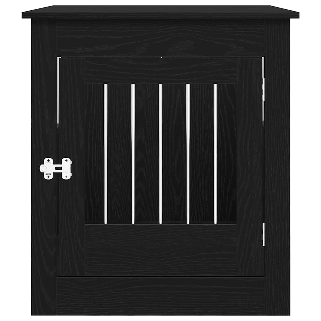 Namještaj za pseću kabinu crni hrast 64,5x80x71 cm inženjerski drvo