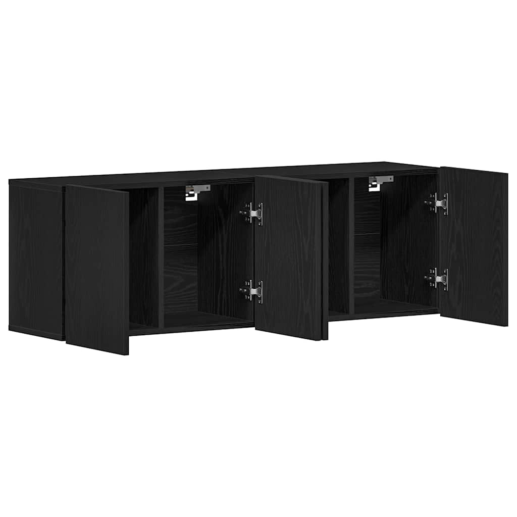 TV ormarići 2 kom. crni hrast 120x30x41 cm inženjerski drvo