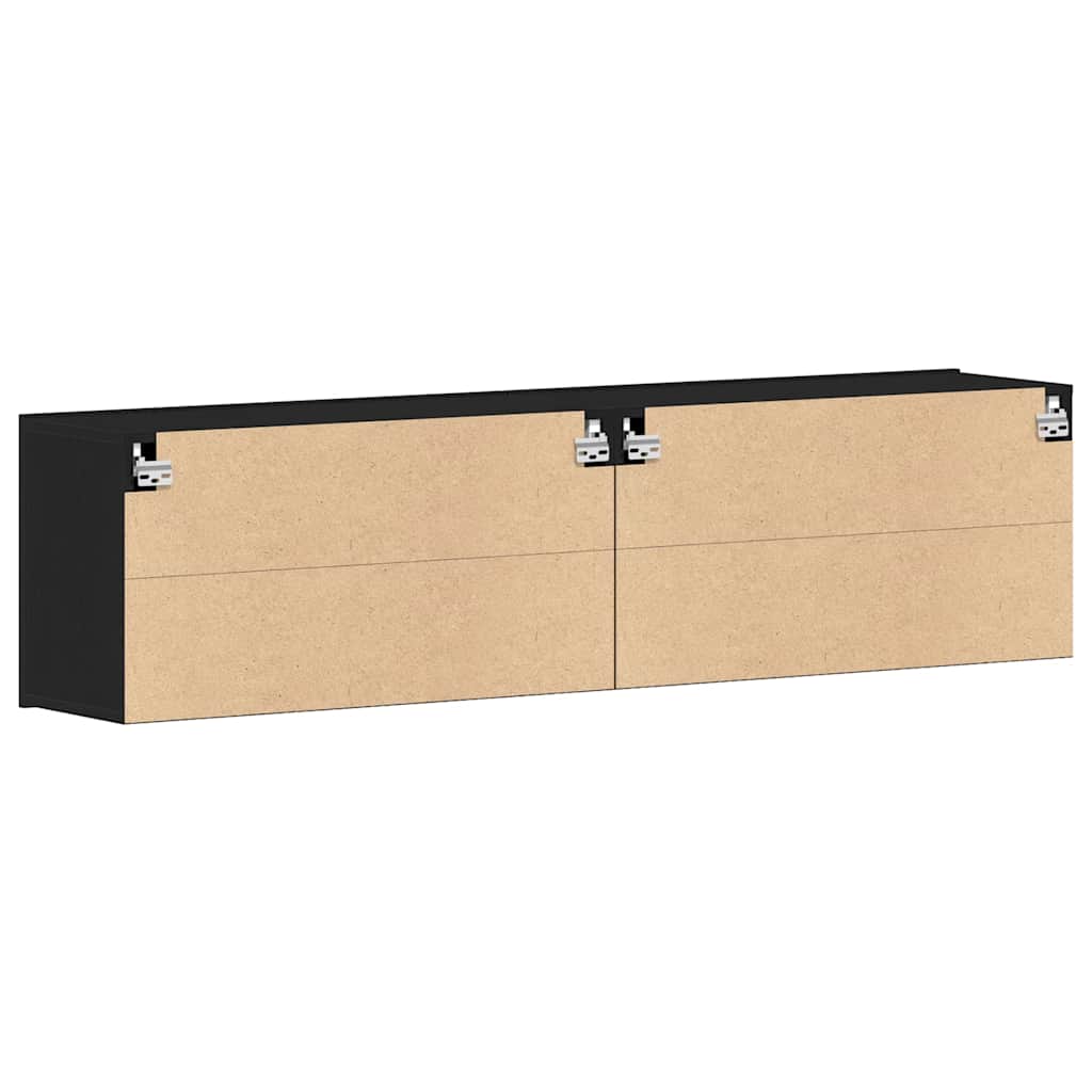 TV ormarići 2 kom. crni hrast 160x30x41 cm inženjerski drvo