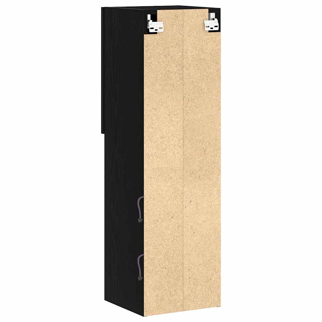 Set TV komoda Zidne 2 pcs Crni hrast 30,5 x 30 x 102 cm