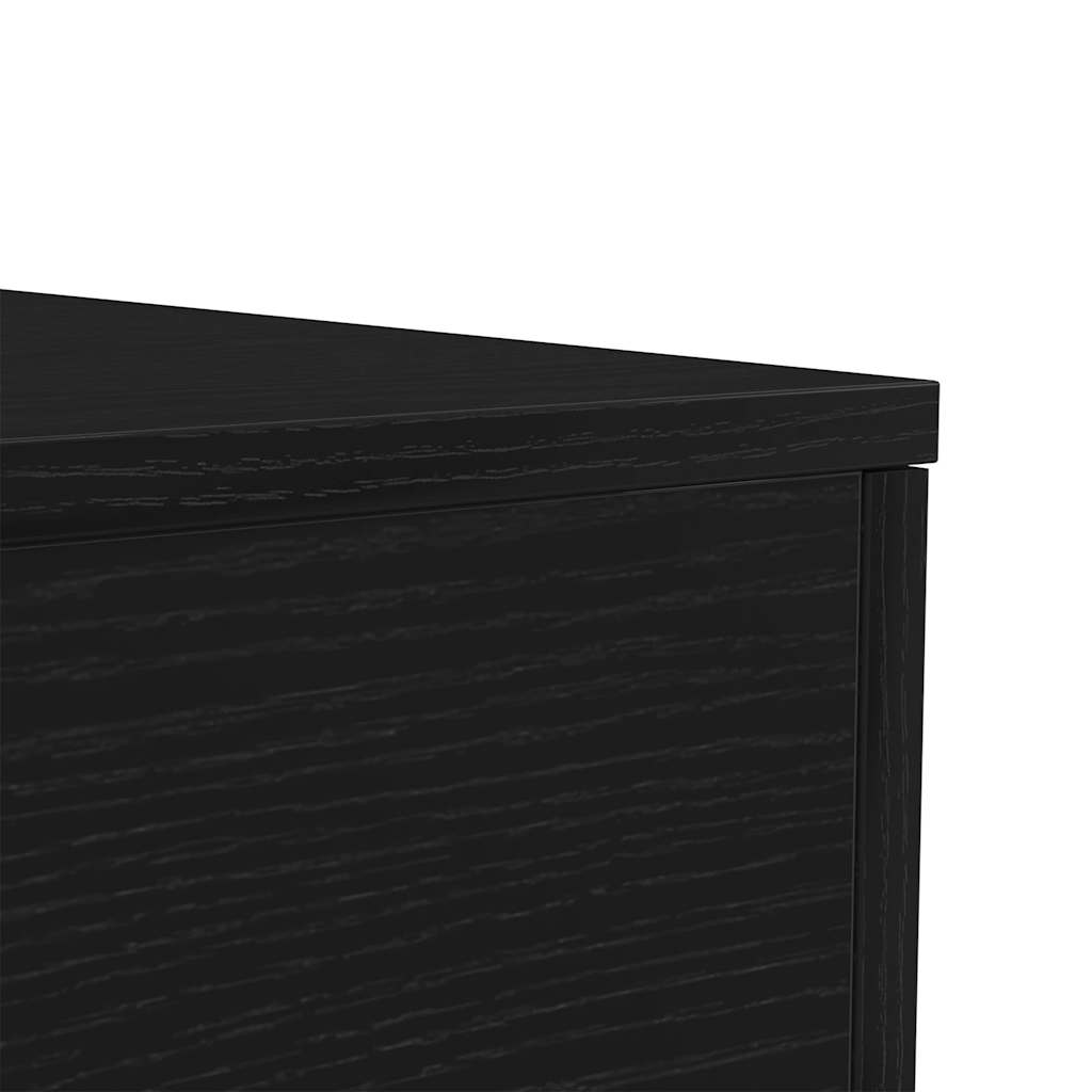 Klub stolić s LED svjetlima crni hrast 50x50x40 cm