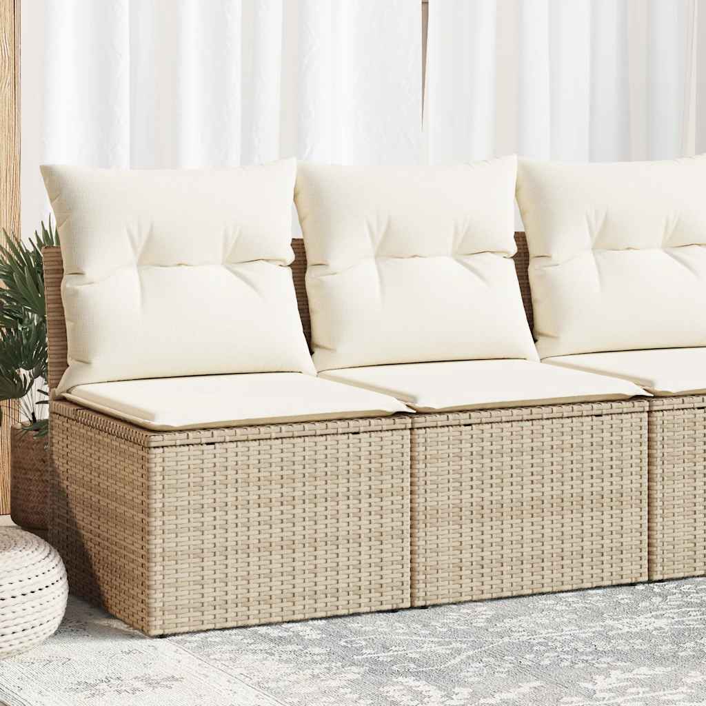 2-dijelni set vrtnih sofa s jastucima bež od poliratana bagrem