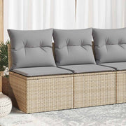 2-dijelni set vrtnih sofa s jastucima bež od poliratana bagrem