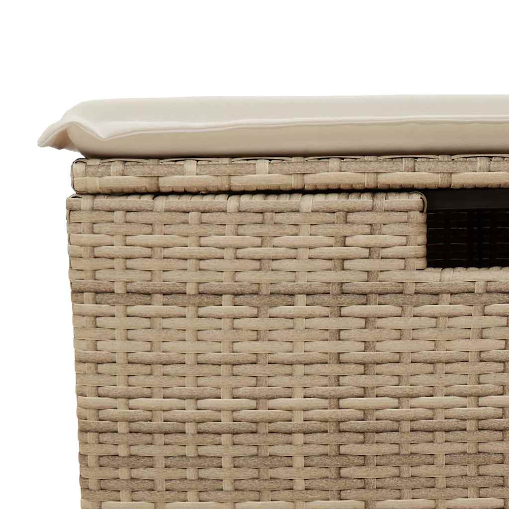 4-dijelni set vrtnih sofa s jastucima bež od poliratana